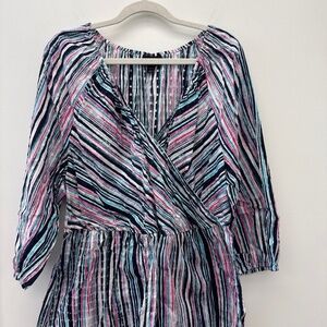 Lane Bryant Multicolor Striped Blouse